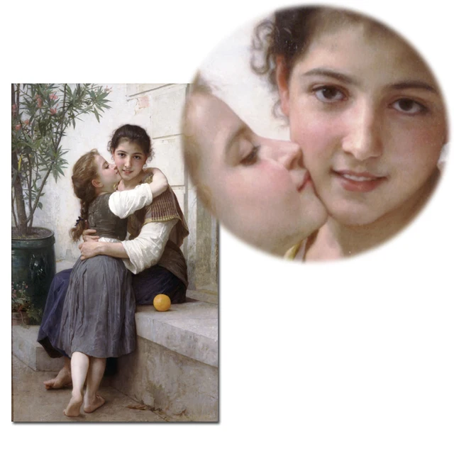 A Little Coaxing by William-Adolphe Bouguereau Printed on Canvas 6