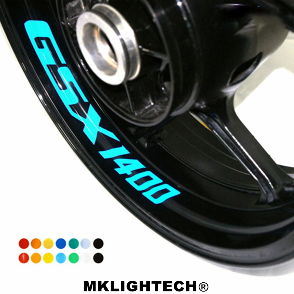 

k-sharp 8 X CUSTOM INNER RIM DECALS WHEEL Reflective STICKERS STRIPES FIT SUZUKI GSX 1400