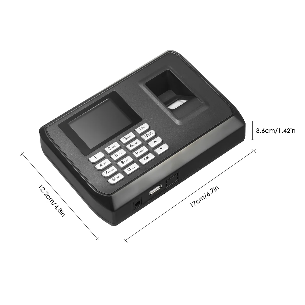 Биометрический отпечаток пальца машина для регистрации паролей работник проверки в рекордере 2,4 дюймов TFT ЖК-экран часы-Регистратор посещений