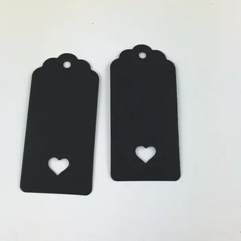 

400pcs/lot 9.5X4.5cm Hollow Heart Scalloped Kraft Paper Card / Blank Tag / Wedding Favour Gift Tag Price Label