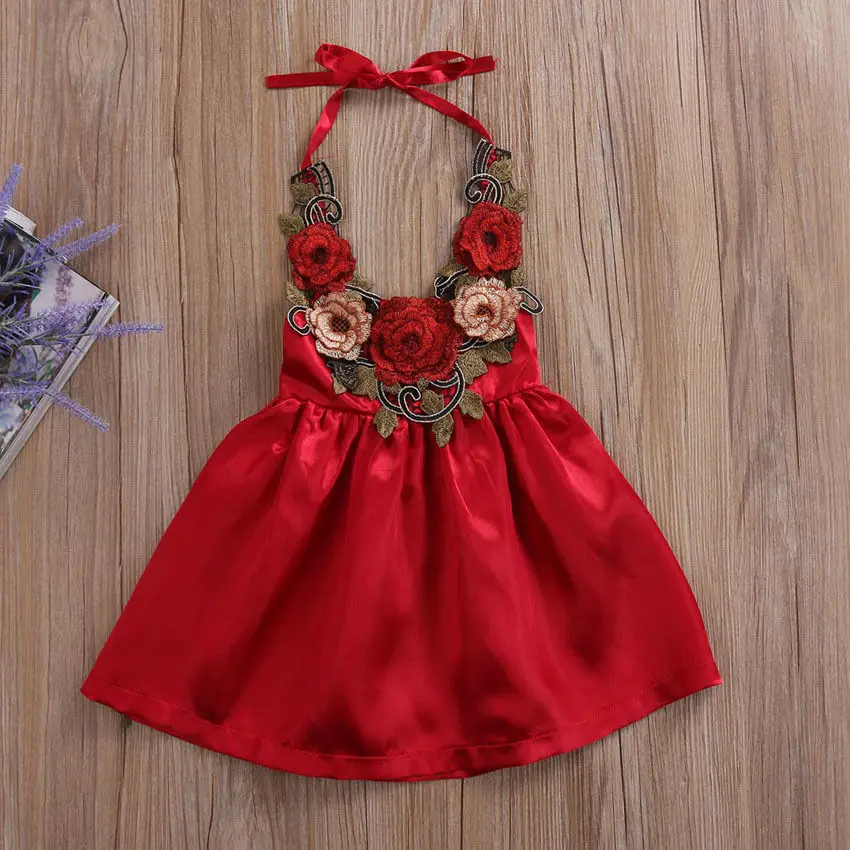 

Toddler Kids Baby Girls Flowers Party Dress Formal Dresses Clothes Summer 6M-5T
