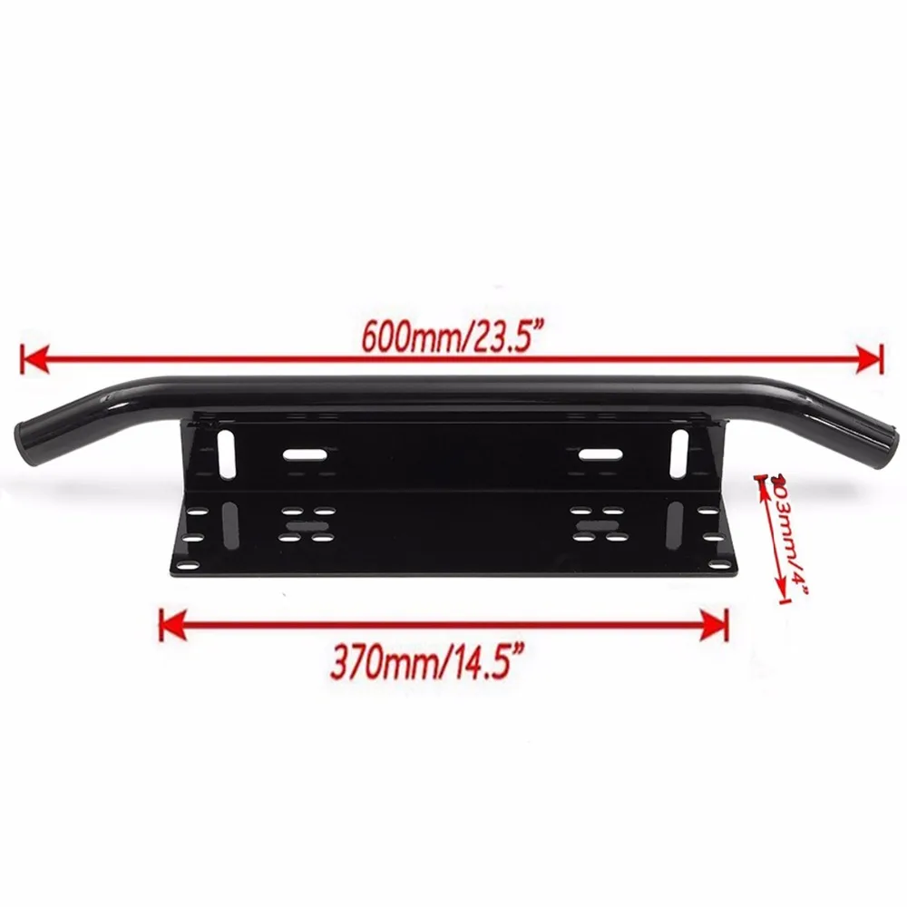 

Universal Front License Plate Holder Bumper Frame Bracket Mount Bull Bar Style for Offroad Lights Bar LED SUV Truck Pickup