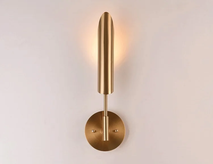 

40cm High Wall Lamp with Brass Body