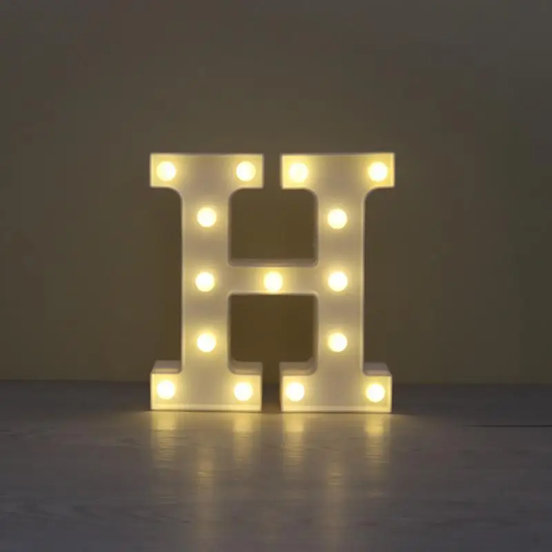 Yfashion 3D 26 алфавит светодиодный свет Marquee знак настенная лампа в помещение подвесной ночник для свадьбы День рождения светодиодные лампочки