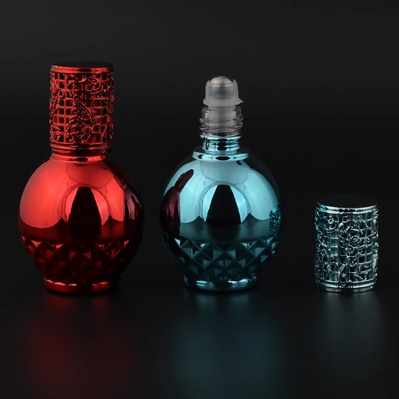 MUB-13ml Empty UV Glass Rollerball Bottle Portable Refillable Perfume Metal Roll-on Bottles For Essential Oil Travel Case | Красота и