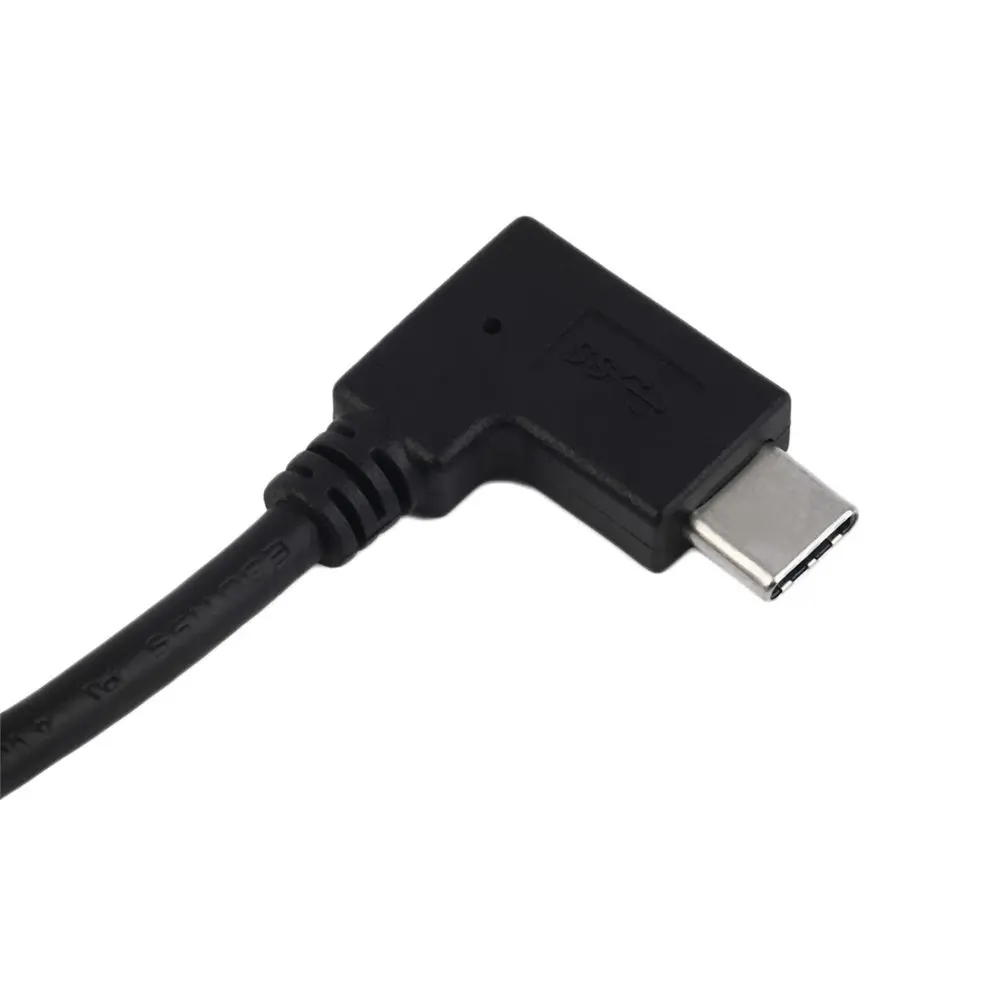 2шт 90 градусов под прямым углом USB 3 1 type C Мужской для A кабель передачи данных м