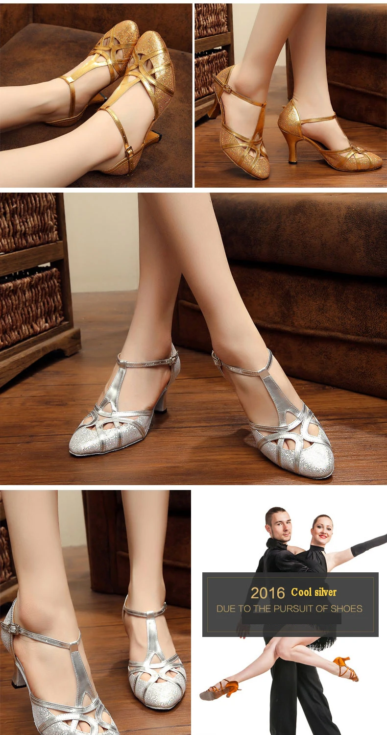 20161214_122051_019Professional Latin Dance Shoes Closed Toe PU Sequins 8cm Modern shoes for women Brand Upscale Flash Satin Adult Dancing Sneakers
