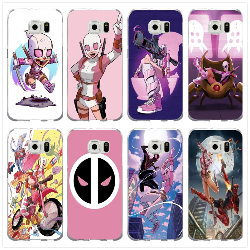 

Soft Slim TPU Silicone Mobile Phone Cases for Samsung Galaxy Note 2 3 4 5 8 S3 S4 S5 Mini S6 S7 S8 S9 Edge Plus Funny Gwenpool