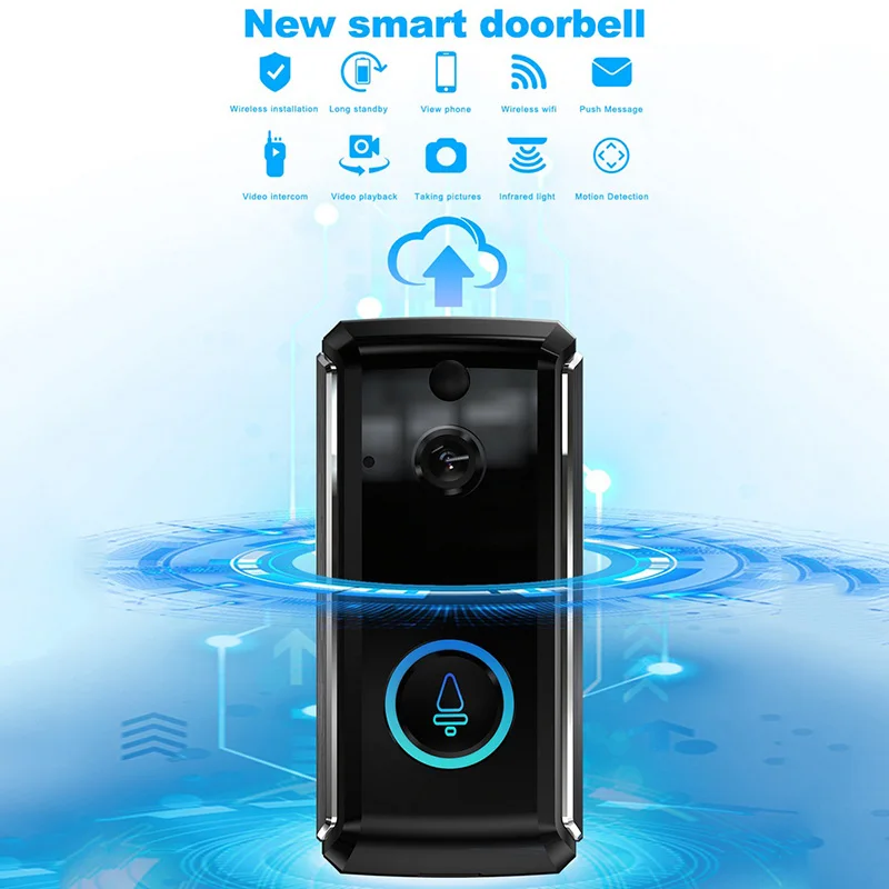 

Wireless Doorbell Camera Intercom With Remote Live View Motion Detection Smart Doorbell Wifi Camera Video Support Two-way Talk
