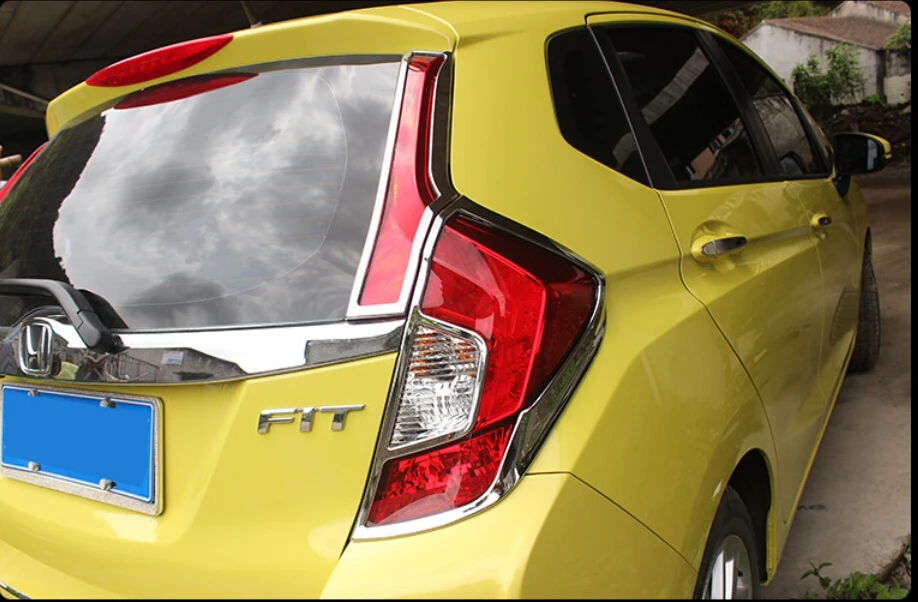 

ABS Chrome Rear Tail Light Lamp Cover Trim For Honda FIT JAZZ 2014 2015