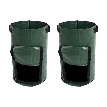 

2 Pcs Vegetable Plant Grow Bag Organic Waste Kitchen Garden Pots Planter DIY Potato Planting Eco-Friendly Grow Bag