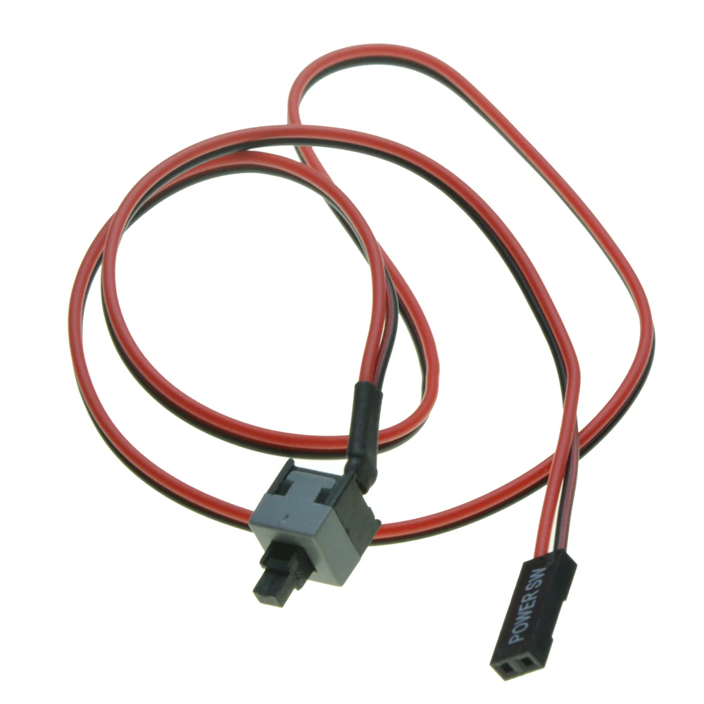 

Power supply cable with ON / OFF button switch for Desktop replacement on off switch reset computer