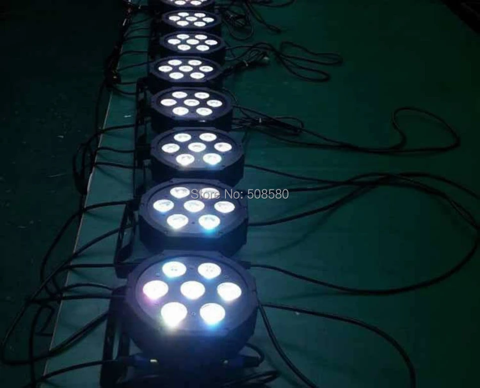 20 шт./лот, светодиодные par-прожекторы 7x12 Вт RGBW/RGBA Slim LED PAR может свет мини для ди-джеев, сценическое освещение ночного клуба, бара rgbw светодиодный par64, дешевые товары из Китая