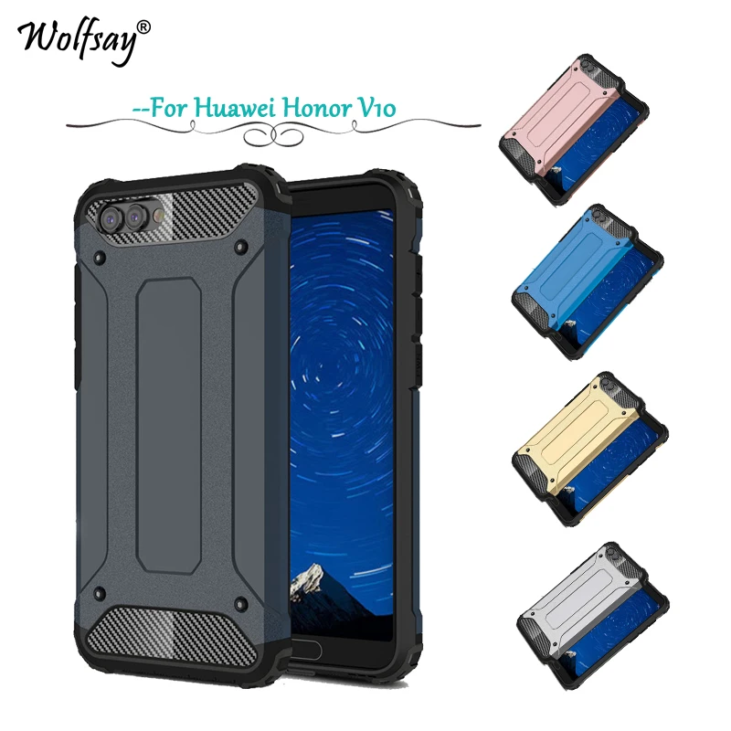 

For Huawei Honor V10 Case Shockproof Armor Rubber Hard PC Phone Case For Huawei Honor View 10 Cover For Huawei Honor V10 Fundas
