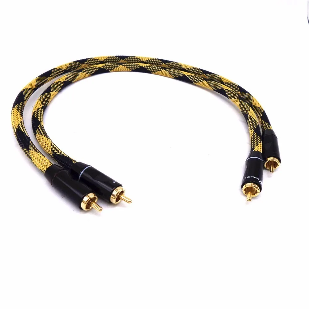 

Hifi audio GAO-DY2RCA Silver plated RCA cable 4N 99.99% silvering professional audio cable Coaxial