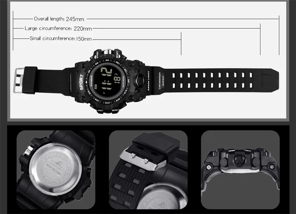 Military Wristwatch Sports Men LED Electronic Watches Fashion Digital Wrist Watches Mens Outdoor Life Waterproof Watch Hot sale (14)