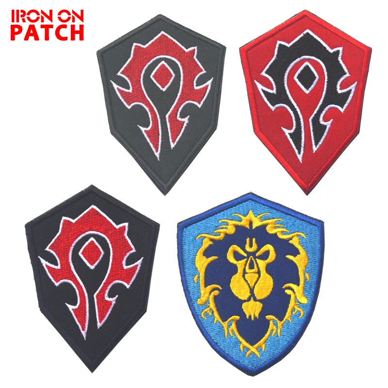 3 шт. WOW World Alliance/Horde Forces Camp сторонняя нашивка с надписью DIY Высококачественная