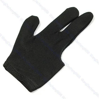 

1pc Black Cue Billiard Pool Shooters 3 Fingers Gloves