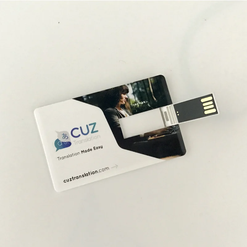 10PCS Custom Your Own Personalized Credit Card USB Flash Drive Custom Logo Memory Stick 8GB/16GB Two-Side Printable Photo