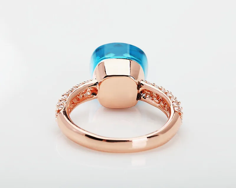 Модные украшения из циркония, большое кристаллическое кольцо для женщин, лучший подарок, 13 цветов