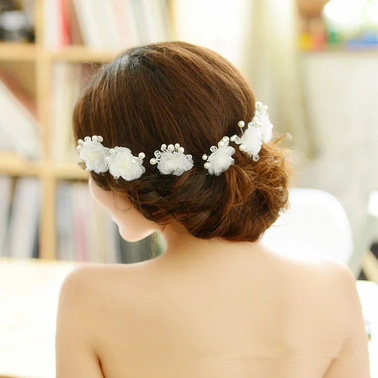 Buy 10PCS Fashion New Wedding Bridal Hair Jewelry Bridesmaid Lace White Pearls