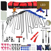 Ferramentas 21 pcs Hastes de PDR Dent Extrator PDR Martelo Deslizante Dent Lifter Pistola de cola Tap Para Baixo Placa de Reparação Auto Dent Pdr Luz Refletir Kit