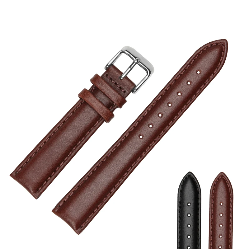 

Male and female General purpose watches accessories  eather watch strap 18 20 22 24mm Pin buckle No texture
