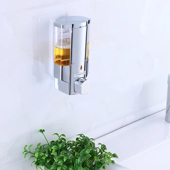 

Shampoo Shower Soap Dispenser Hand Powered 300ml Wall-Mount Kitchen Soap Lotion Pump Kitchen Bathroom Soap Dispenser