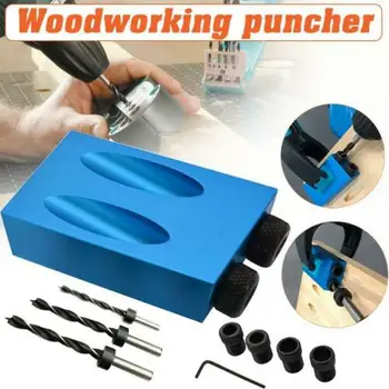 

14PCS 15 Angle Woodworking Guide Positioner Kit 6/8/10MM Oblique Hole Locator