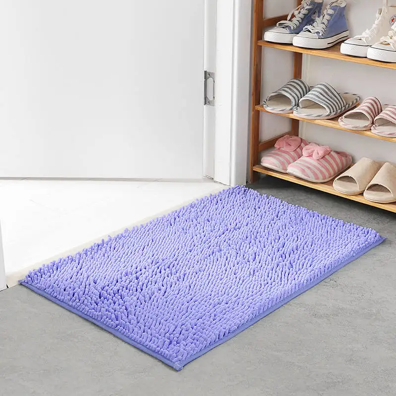 Высокий уровень синель Нескользящие большие коврики для ванной комнаты 15 однотонные коврики для ванной комнаты ковер для ванной комнаты 1 шт. коврики и ковры для ванной комнаты - Цвет: Snowyblue