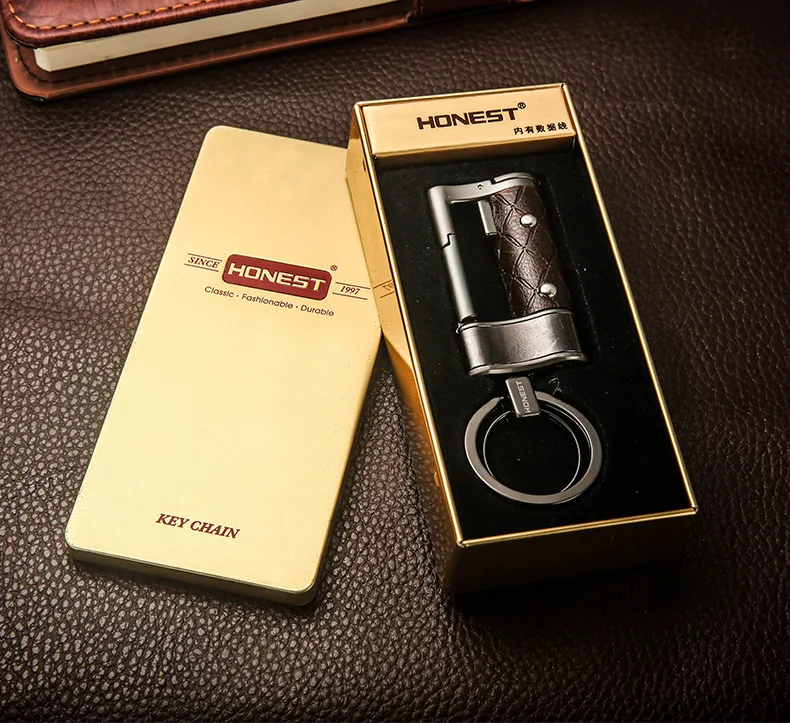 Зажигалка с Usb зарядкой креативный многофункциональный автомобильный брелок для