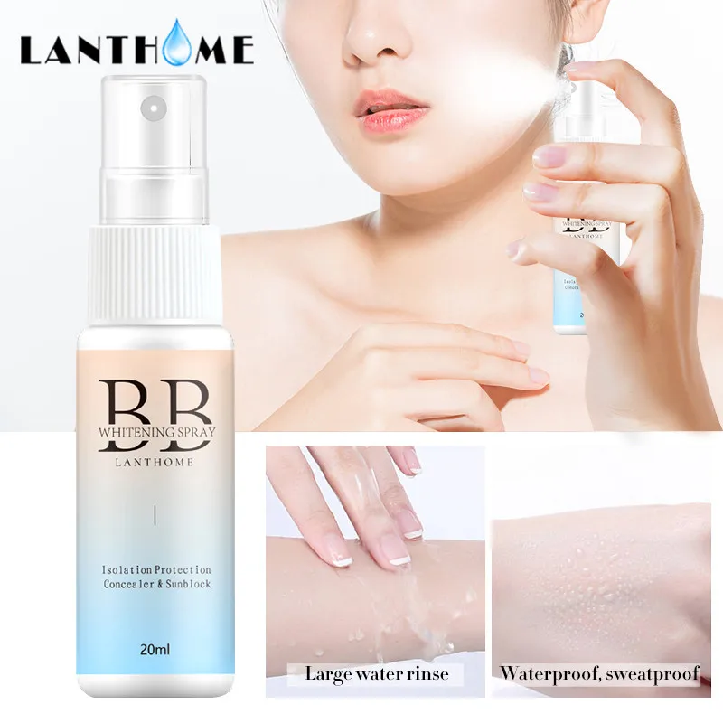 20ML Whitening Body Sunscreen BB Spray Moisturizing Concealer Cream Face Foundation Portable Lazy Beauty Cosmetics Makeup