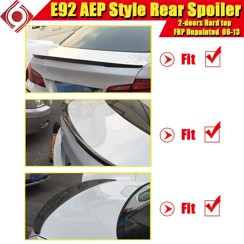 Для BMW E92 P Style High kick duckbill FRP Неокрашенный спойлер багажника КРЫЛО 3 серии 320i 335i 328i 335d