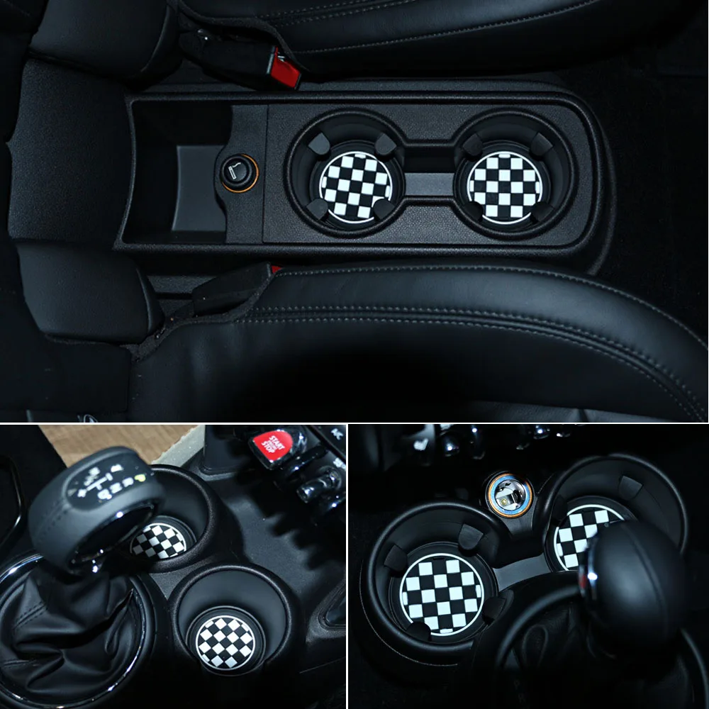 

3 PCS Anti-Slip Mat For BMW Mini Cooper S Hatch R55 5Door Model 2015 2016 Cup Holder Mat Shockproof Silica Gel Pad