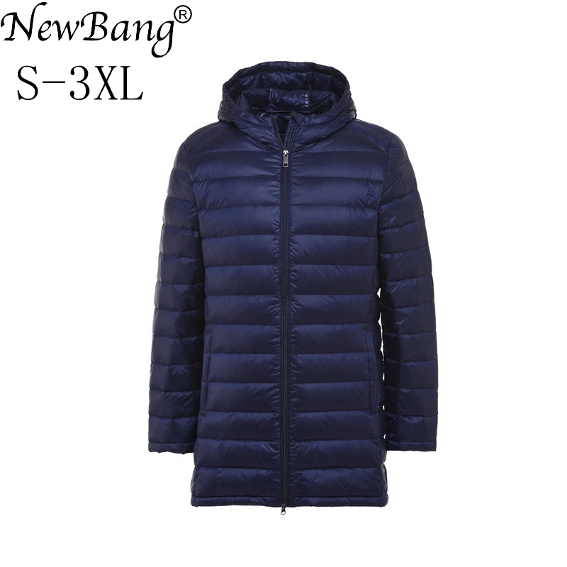 NewBang 7XL 8XL зимняя длинная куртка на утином пуху Мужская парка с перьями