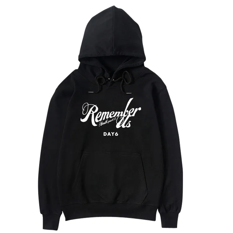 

day6 new album remember us youth part2 same printing hoodie for kpop fans unisex pullover fleece/thin loose sweatshirt