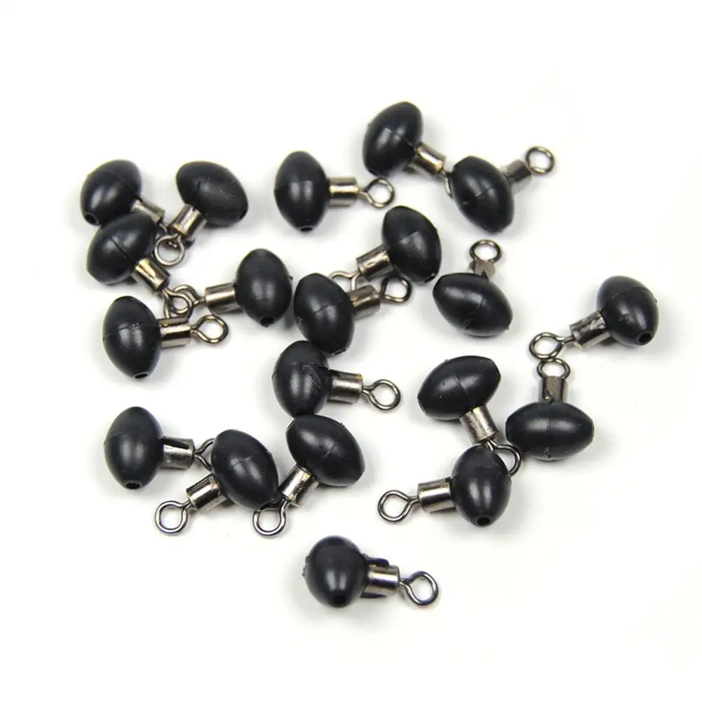 

10/20/30/40Pcs Fishing Tackle Zip Slider Beads Swivels Pulley Clip Line Rigs