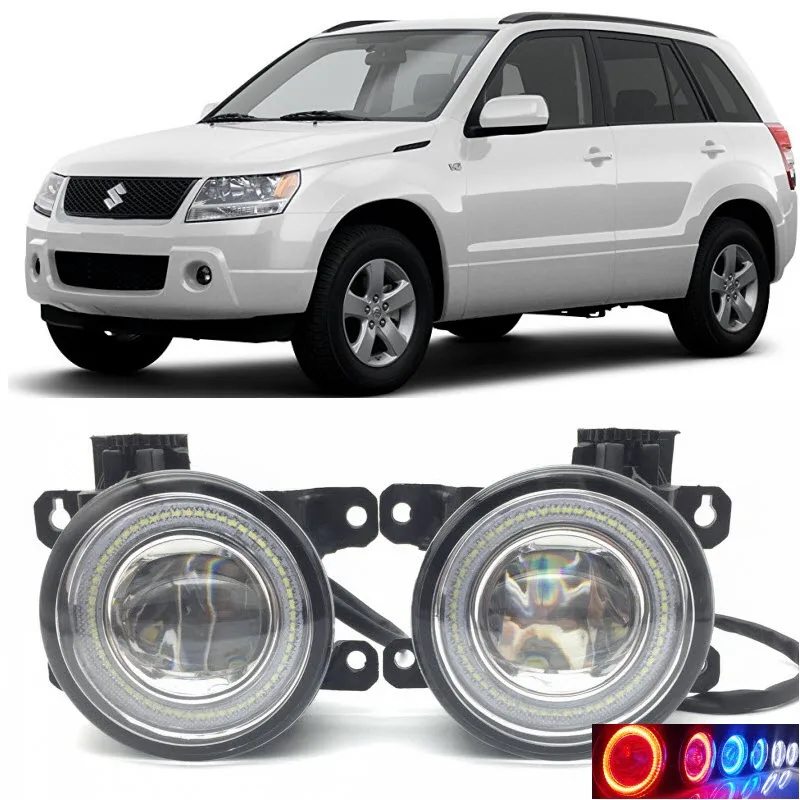 2 in 1 LED Angel Eyes DRL 3 Colors Daytime Running Lights Cut-Line Lens Fog Lamp for Suzuki Grand Vitara / Vitara Escudo 2005-12 2 in 1 LED Angel Eyes DRL 3 Colors Daytime Running Lights Cut-Line Lens Fog Lamp for Suzuki Grand Vitara / Vitara Escudo 2005-12