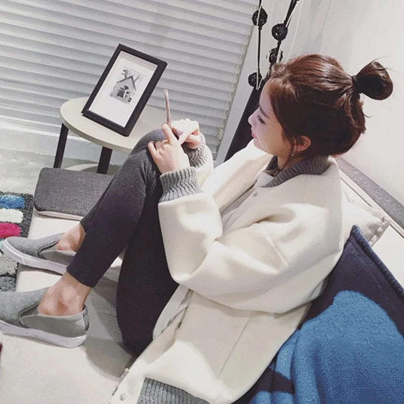 الأزياء الأبيض المرأة معطف عارضة سستة يصل منفذها سترة زائد حجم السيدات عارضة الخريف أبلى المعاطف سترة