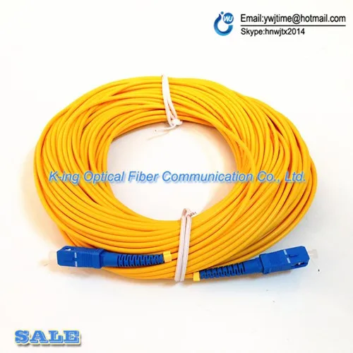 

Free Shipping Optical Fiber Jumper SC-SC SM SX 3mm 30M 9/125um 30 Meters SC/UPC Fiber Optic Patch Cord in Stock