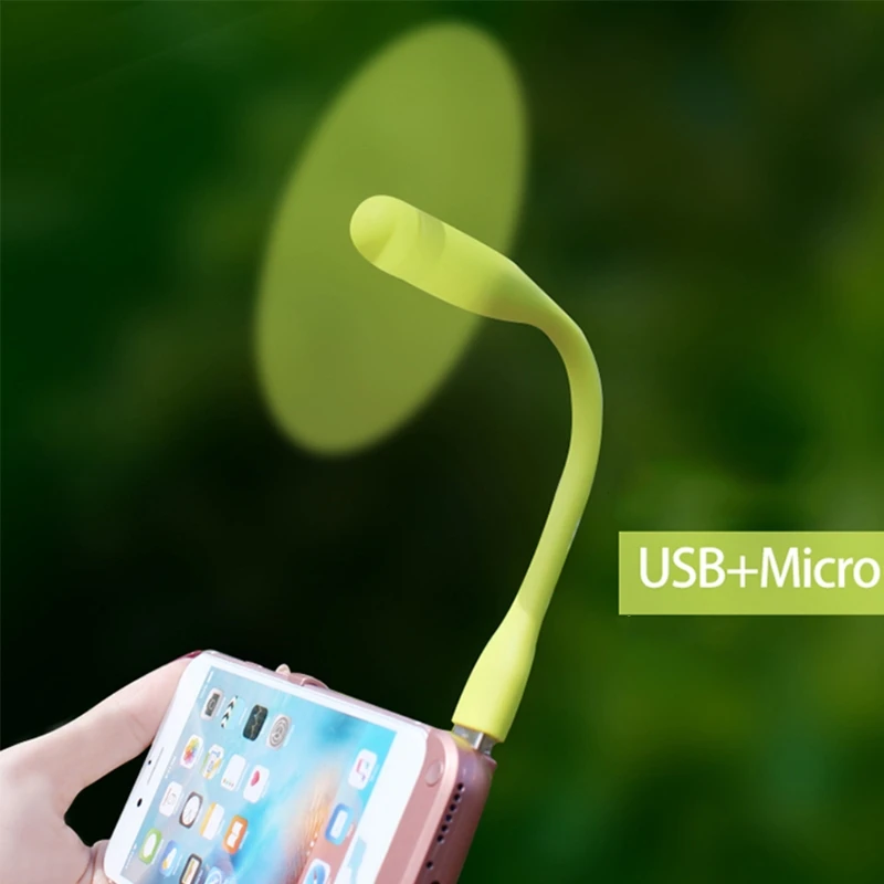 Вентилятор USB 2in1 Micro USB и USB вентилятор охлаждения для Xiaomi телефона Android портативных ПК Мощность Bank USB гаджеты