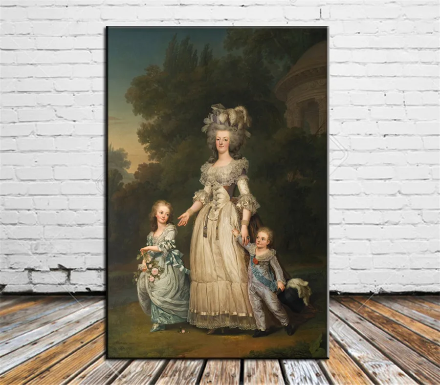 

Queen Marie Antoinette Canvas Painting Living Room Home Decor Modern Mural Art Oil Painting #001