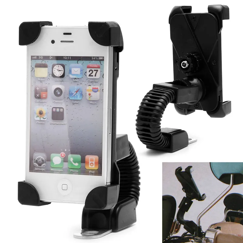

Motorcycle 360 Degree Rotating Rearview Mirror Holder Stand Mount Bracket For Phone GPS