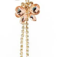 Кристалл Блестки бабочка Бриллиантовая цепь кисточка телефон пылезащитный Разъем для наушников Разъем для всех 3,5 мм отверстие для наушников