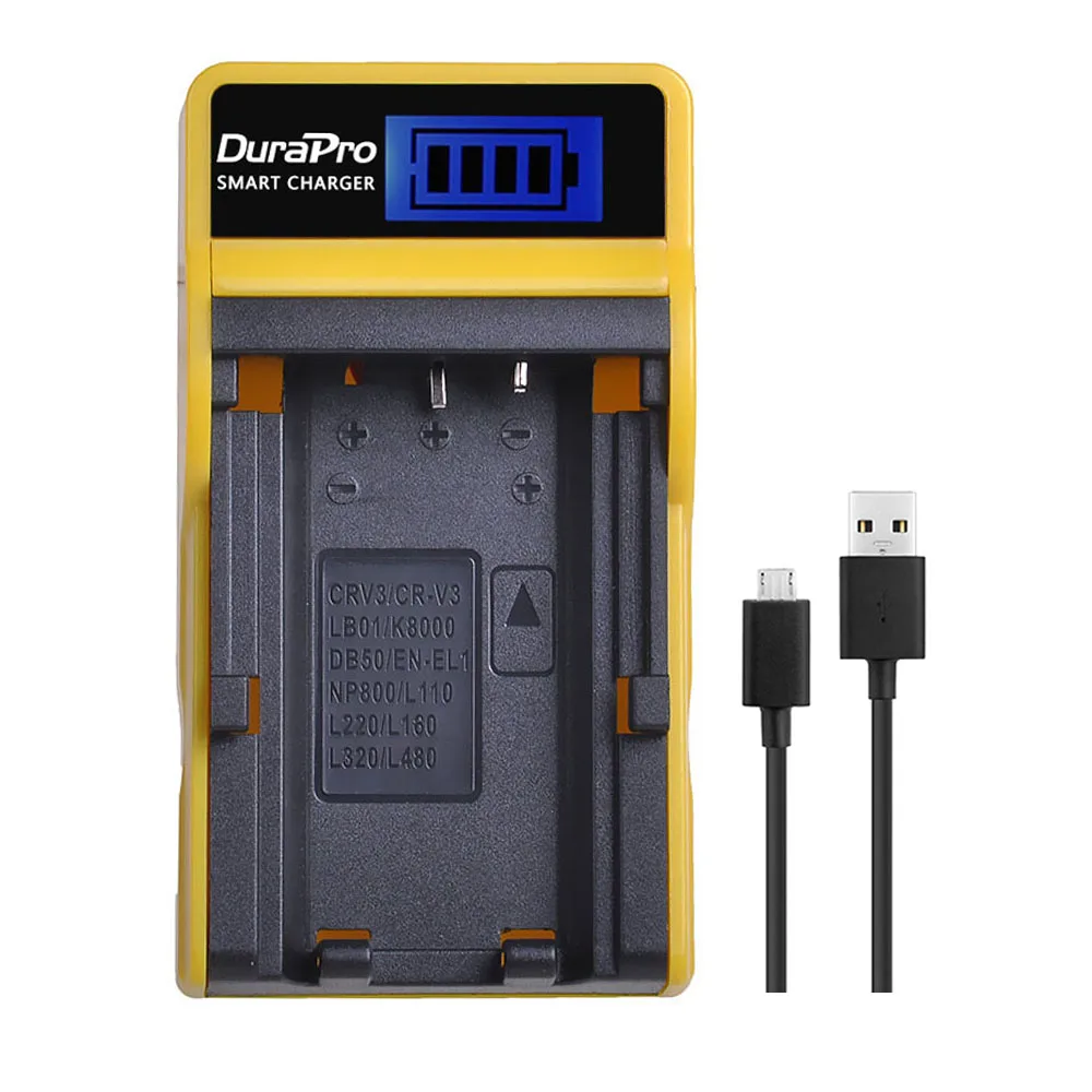 Литий-ионный аккумулятор DuraPro 1600mAH KLIC-8000 KLIC 8000 DB-50+ зарядное устройство USB lcd для цифровых камер KODAK Z612 Z712 Z812 IS Z1085