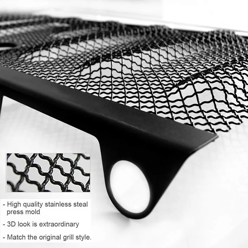 Защитный экран из нержавеющей стали для Jeep Wrangler JK 2007 2015|bug deflector|front grillmesh grill insert |