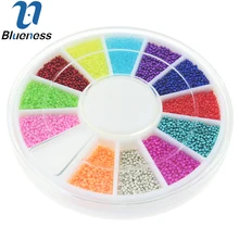 12 Colors Wheel Nail Art Tools Magic Candy Color Design Caviar Beads Manicure Microbeads Decorations ZP224