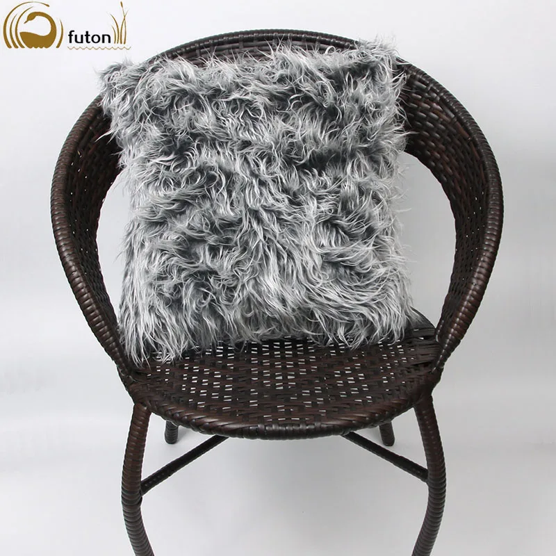 

Futon Fur Fashion Soft Fur Square Throw Pillow Cases Home Decor Sofa Waist Cushion Cover