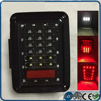 

For Jeep Wrangler Led Tail Light With Reverse Lights Brake Lights Turn Signal Plastic Wragnler Tail Light For Jeep Wragnler JK