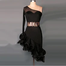 Г., платье для латинских танцев для взрослых/детей платье для танцев для женщин/девочек черного/синего/Красного/фиолетового/розового цвета, S-XXL платье с бахромой